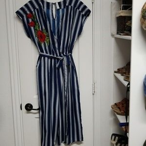Darling navy stripe jumpsuit